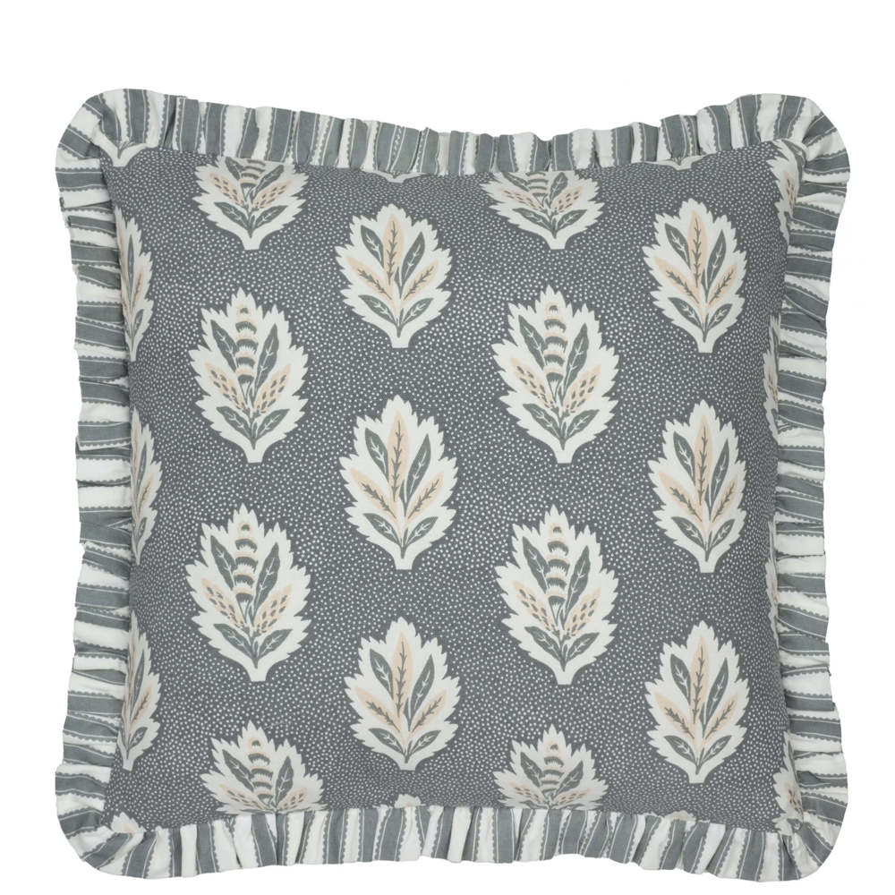 Sanderson Sessile Leaf Ruffle Cushion